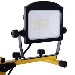 Versatile 10,000 Lumen Dual Head LED Work <b>Light</b> Dimmable <b>Workshop</b> Lighting Telescoping Adjustable Tripod Stand DC Power Supply - Product Image 4