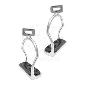 Estribos Islandeses con Anillo Cruzado de Acero Inoxidable de 4.50 Pulgadas para Montar a Caballo - Product Image 4