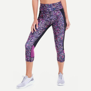 Women Plus Size Front High Elastic Waist <b>Stretch</b> Capri Pants Cropped Leggings Casual Workout Yoga Running Fitness Comfortable - Product Image 6