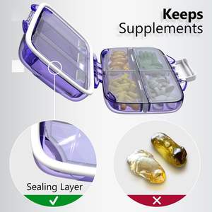 Daily Medicine Organizer <b>Box</b> <b>Travel</b> Moisture-Proof Pill Storage Case - Product Image 5