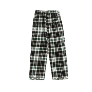 Wholesale <b>Plaid</b> Men's Pajama <b>Pants</b> Custom LOGO Drawstring Casual Flannel Lounge Trousers Sleep Bottoms With Pockets - Product Image 3