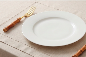 Golden <b>Bamboo</b> Handle Flatware <b>Set</b> Dishwasher Safe Wedding Tableware Metal <b>Cutlery</b> With Mirror Polish Finish - Product Image 4