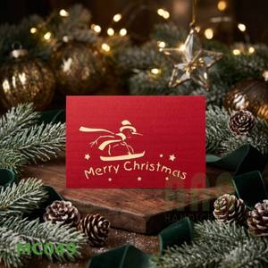 Tarjetas de Felicitación Navideñas con Diseño de Muñeco de Nieve, Corte Láser 3D Personalizado, Impresión por Transferencia Térmica, Rectangulares, Hechas en Vietnam, Hanoi, Encantadoras - Product Image 6