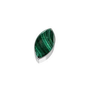 Premium Silver Plated Stainless Steel 925 Silver Classic Slider Malachite Mix Shapes Spring <b>Lock</b> <b>Cable</b> Chain Bezel Setting Gift - Product Image 4