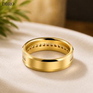 Anillo de Compromiso de Oro Amarillo de 14K con Diamante Brillante de Corte Redondo, Anillo de Boda Unisex, Joyería Clásica de Moissanita - Product Image 2