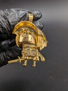 Moissanite Cartoon Warrior Pendant Gold Plated With 925 Silver Unique Shapes For Fine Jewelry Pendants & <b>Charms</b> - Product Image 5