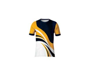 เสื้อยืดกีฬาแขนสั้นผ้าเจอร์ซีย์โพลีเอสเตอร์ 100% 210 กรัม พิมพ์ลายตามสั่ง สำหรับใส่ฝึกซ้อม - Product Image 5