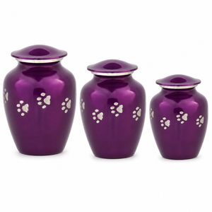Engraved Deep Purple Pet <b>Urn</b> for Dog <b>Cat</b> Ashes High Quality Aluminum Memorial Keepsake Vases Metal Animal Cremation <b>Urns</b> - Product Image 3