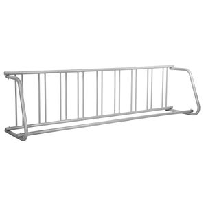 Portabici a Griglia in Acciaio con 9 Supporti, Lunghezza 282 cm, da Terra, Monolaterale, per Garage, Strade, Cortili - per Biciclette - Product Image 1