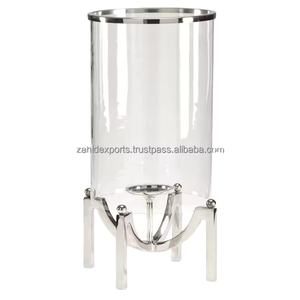 Portavelas de Diseño Hecho a Mano para Decoración del Hogar de Primera Calidad, Farol de Bambú con Acabado Antiguo Hecho a Mano, Zahid Exports - Product Image 1