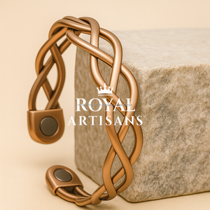 ROYAL ARTISANS 100% Cobre puro Curación magnética Artesanía Pulsera Pulido Hecho a mano Antiguo Estilo moderno Origen DE LA India - Product Image 3