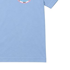 Camiseta Azul de Manga Corta con Cuello Redondo para Adolescentes, con Diseño Gráfico Pequeño en Vinilo, para la Escuela, Uso Diario, Ropa Cómoda para la Calle - Product Image 6