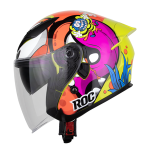 Casco de motocicleta de cara abierta Royal R68 fabricado en Vietnam, ABS duradero, ajuste XL, visera doble, liberación rápida, amortiguación de espuma suave. - Product Image 5