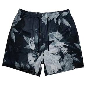 Shorts de basketball pour hommes personnalisés avec logo, taille haute, cordon de serrage, séchage rapide, respirant, 100 % coton, couleur unie - Product Image 1