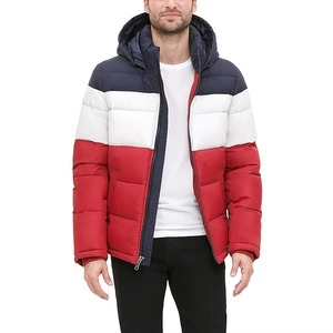 Men Purple Puffer Jacket Hooded Winter Warm Bubble Coat Thick <b>Padded</b> Outerwear Custom Wholesale <b>Waterproof</b> Parka Jacket - Product Image 6