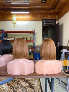 วิกผมแท้แบบปิดหน้าผาก 2x6 นิ้ว ความยาว 8 นิ้ว สีน้ำตาล ทรงบ๊อบสั้นตรง ทำจากผมแท้บริสุทธิ์ 100% - Product Image 2