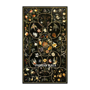 Solid Marble With Birds With <b>Flower</b> Inlay Design Table Top <b>Flower</b> Design Marble Table Top Seller For Home And Hotel Decoration. - Product Image 1