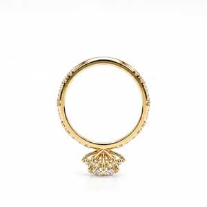 แหวนหมั้นเพชรทรงกลมเจียระไนแบบบริลเลียนท์ 10k 14k 18k ทองคำแท้ ประดับเพชรแล็บโกรว์ ทรงกลม ล้อมรอบเพชร พร้อมใบรับรอง IGI เครื่องประดับชั้นดี - Product Image 3