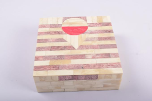 FAIZA CRAFT Caja de Almacenamiento Cuadrada de Resina Hecha a Mano con Incrustaciones, Moderna, de Lujo, Personalizable, Grabada, Pulida, Duradera, para Joyería del Hogar - Product Image 4