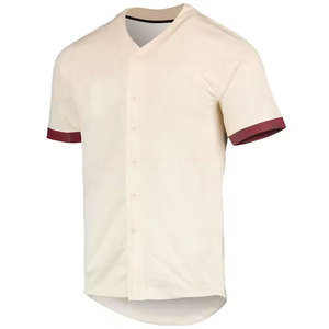 Vente d'usine, prix bas en gros, maillot de baseball respirant à manches courtes, logo personnalisé, design tendance, best-seller - Product Image 1
