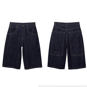 Pantalones Cortos de Mezclilla Urbanos para Hombre, Estilo Casual de Verano, Estilo Urbano Estadounidense, Corte Holgado, Ligeros, para Uso Diario - Product Image 1