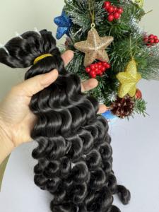 Extensiones de Cabello Humano Vietnamita, Cutícula Alineada, Cabello Virgen Rizado, Estilo Ondulado Natural, Pre-Adherido con Cinta Adhesiva - Product Image 2