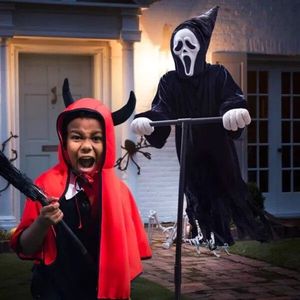 Scary Ghostface Halloween Decorations Outdoor Flying Scream & Scarecrow Decorative Set - Product Image 3