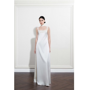 เดรสลำลองผู้หญิง MOQ ต่ำ รุ่น ORIEL DRAPELESS DRESS MISSION SATIN ทรงเอไลน์ ผ้าไตรอะซิเตท 89% โพลีเอสเตอร์ 11% - Product Image 3