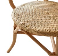 Chaise de salle à manger contemporaine en rotin naturel tressé chevrons avec accoudoirs, fauteuil en osier artisanal de luxe pour appartement, restaurant, café, hôtel