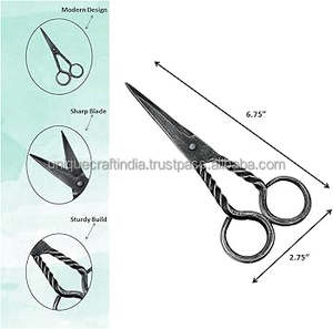 กรรไกรตัดผมอเนกประสงค์แบบบิดกรรไกรตัดผมแบบมืออาชีพเคลือบสีดำ - Product Image 4