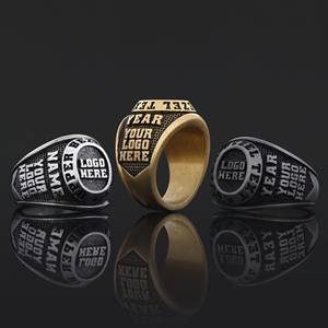 Bague d'université BOJ MCollege 009 personnalisée en argent avec diamant, bague de diplôme unisexe, certifiée GIA, micro-prix bas - Product Image 1