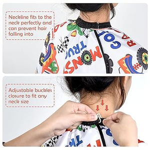 Capa de Barbero Desechable Impermeable y Ecológica con Cierre a Presión, Calidad de Salón, Poliéster Duradero, Fácil de Limpiar, Profesional para Corte de Cabello - Product Image 2