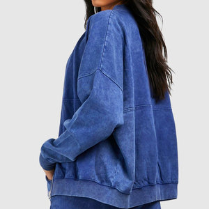 Long Sleeves Casual Wear <b>Women</b> Acid Wash Tracksuit Wholesale Customized <b>Women</b> Acid Wash Tracksuit - Product Image 2