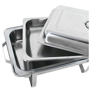 Plat à réchaud de qualité supérieure en acier inoxydable au design classique avec finition antiadhésive pour services de restauration professionnels - Product Image 2