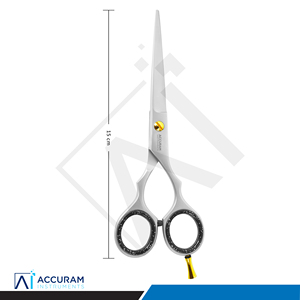 Ciseaux de coiffure professionnels Accuram en acier inoxydable, ciseaux de barbier à bord rasoir, outil de coiffure pour salon - Product Image 4