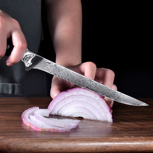 Couteaux à désosser en acier Damas de qualité supérieure, manche ergonomique, couteaux à désosser Damas à lame pleine, pour boucher et cuisine - Product Image 5