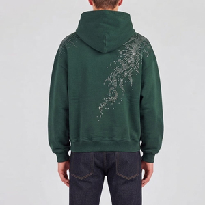 Winter Clothing Pocket Design Men <b>Rhinestone</b> <b>Hoodie</b> In Low MOQ New Arrival Most Popular Customized Size Men <b>Rhinestone</b> <b>Hoodie</b> - Product Image 2