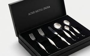 Sculpted Wave <b>Mirror</b> Flatware Set Stainless Steel With <b>Mirror</b> Polished Perfect For Kitchenware Home Hotel And Restaurant - Product Image 4