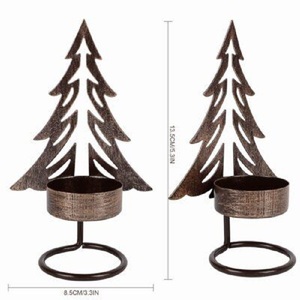 Christmas Tree Iron Candle <b>Stand</b> 15cm Home Decoration for Holiday Use - Product Image 1