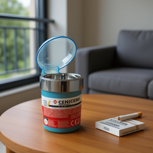 ที่เขี่ยบุหรี่แก้วหลากสีขนาด 10 ซม. พร้อมไฟส่องสว่างเพื่อความสะดวกในการสูบบุหรี่ - Product Image 3