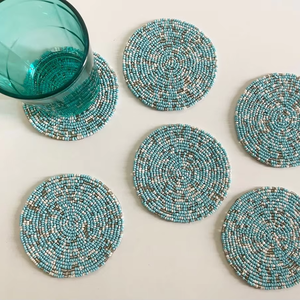 High Quality Handmade <b>Coaster</b> With Embroidery Seed Beads Stylish Round <b>Beaded</b> <b>Coaster</b> Handmade With Embroidery Seed Beads - Product Image 1