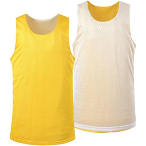 เสื้อบาสเก็ตบอลตาข่ายสีแดงและสีขาวแบบไม่มีแขนสำหรับผู้ใหญ่ ระบายอากาศได้ดี เหมาะสำหรับทุกฤดูกาล - Product Image 2