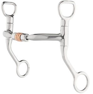 Bocado de acero inoxidable para caballo con junta de rodillo y diseño de anillo en D para equipo de equitación western, bocado deslizante con rodillo - Product Image 3