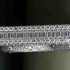 Pendentif personnalisé Iced Out DOPE JEWELLS avec 1 numéro et bélière, en argent sterling 925 plaqué, avec diamant Moissanite, bijoux - Product Image 5