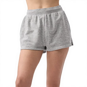 Shorts décontractés en coton molletonné pour femmes, taille mi-haute, pour le sport et la gym, vente en gros, best-seller - Product Image 4