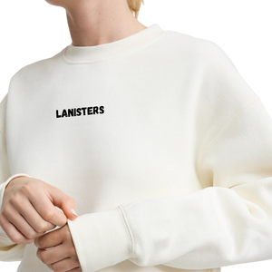 Women's Crew Neck Sweatshirt and Tapered Jogger <b>Trousers</b> Two Piece Relaxed Tracksuit Elastic Waist Ribbed Cuffs Long Sleeve Sets - Product Image 3