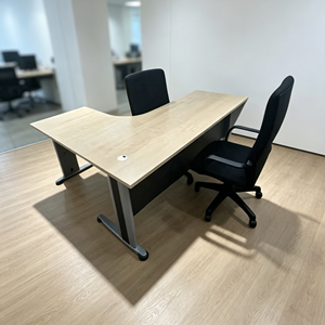 Modern L Shape <b>Office</b> Conference <b>Table</b> MDF Top Metal Legs Commercial Furniture Stable Design AY <b>Office</b> System V-TL 1515/1815 - Product Image 1