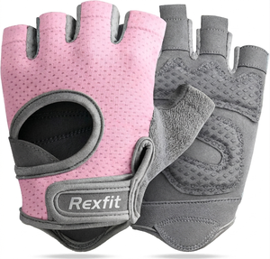 ถุงมือออกกำลังกาย REXFIT SPORTS คุณภาพสูง แบบครึ่งนิ้ว สำหรับยกน้ำหนัก ป้องกันการลื่นด้วยซิลิโคน รับสั่งทำตามแบบ - Product Image 1