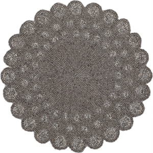 Luxury Beaded Leaf Pattern <b>Placemat</b> Polyester Table Mat for Dining Restaurant Hotel Home Decor - Product Image 3