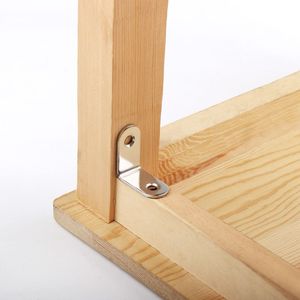 Support d'angle en forme de L en acier inoxydable épaissi, support à angle droit de 90 degrés pour connecteur de fixation d'étagère - Product Image 1